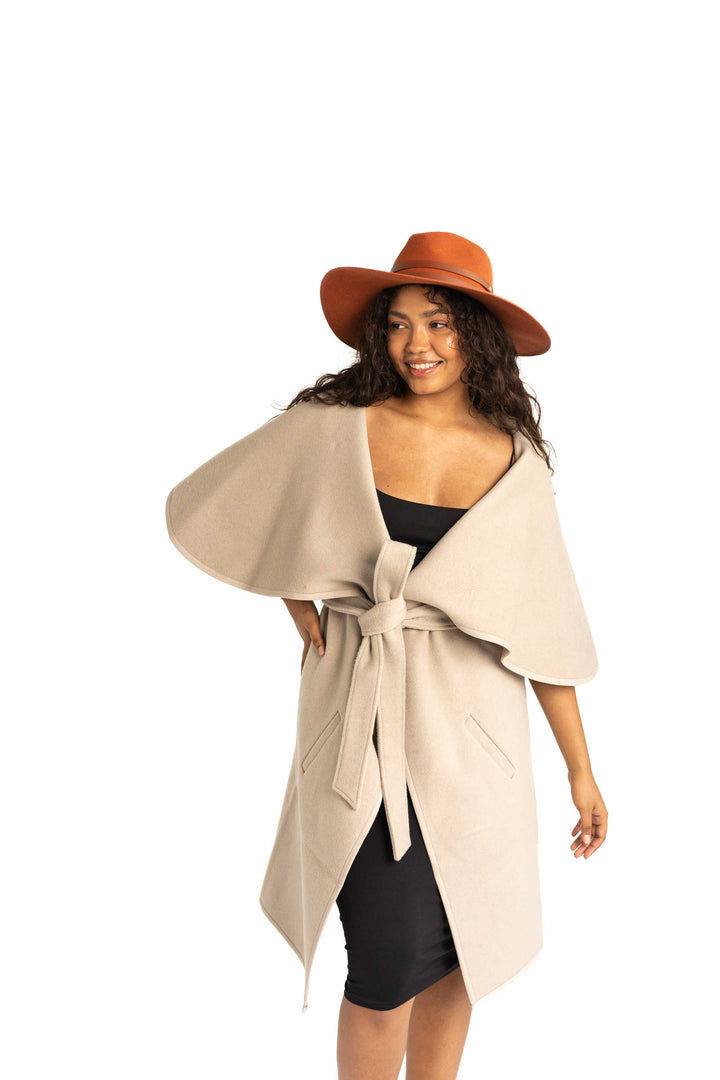 Rosa: Cashmere Blend Cape Coat