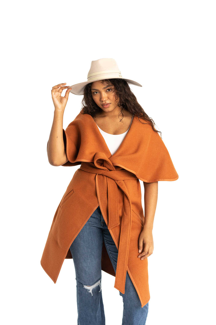 Rosa: Cashmere Blend Cape Coat