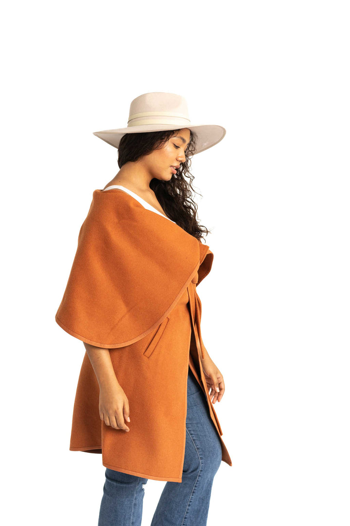 Rosa: Cashmere Blend Cape Coat