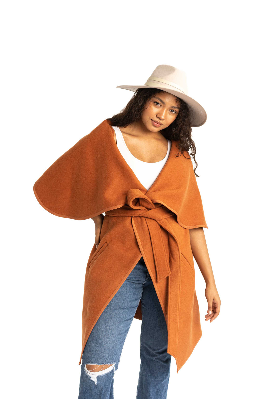 Rosa: Cashmere Blend Cape Coat