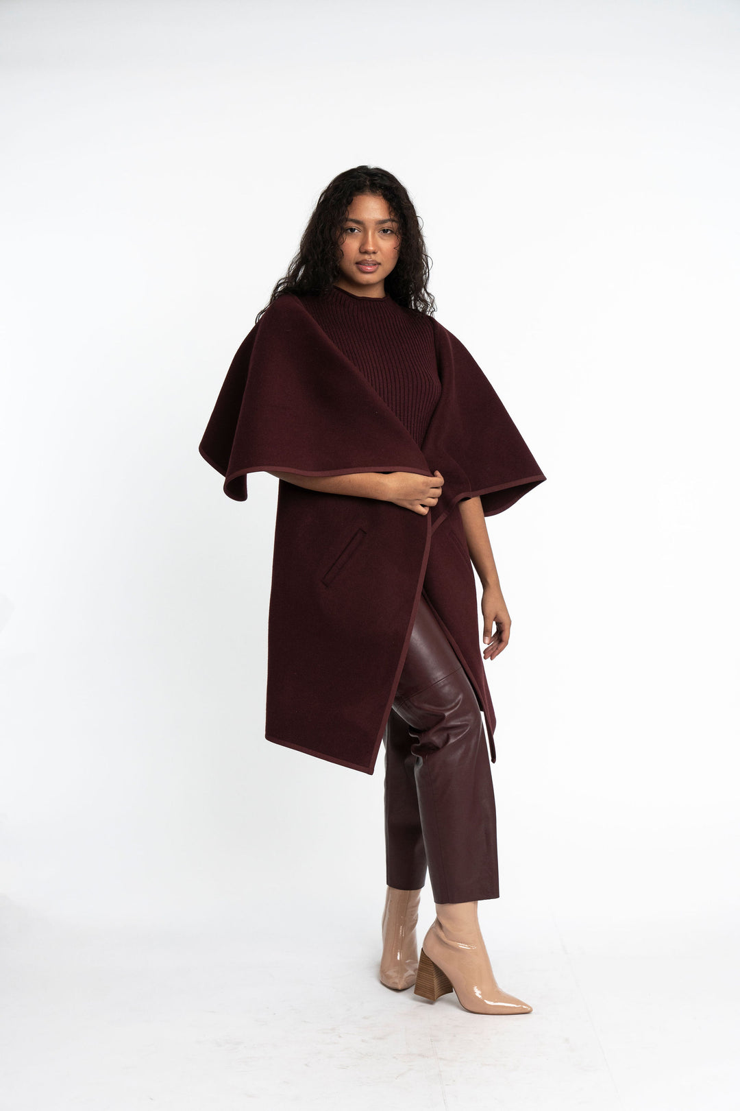 Rosa: Cashmere Blend Cape Coat