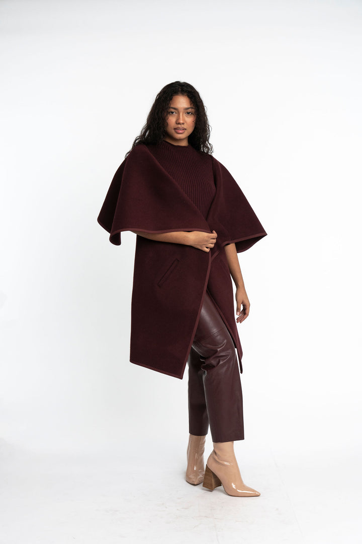 Rosa: Cashmere Blend Cape Coat